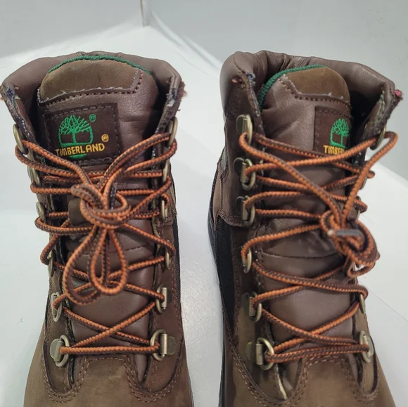 TIMBERLAND BIG KIDS BEEF BROCCOLI 6" FIELD BOOTS SIZE 4 BROWN/OLIVE - Picture 7 of 14